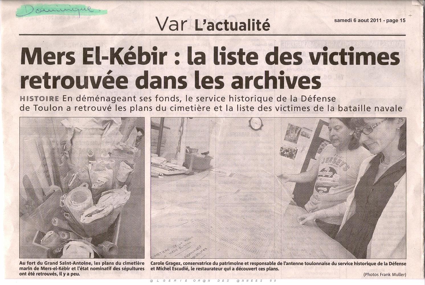 MERS EL KEBIR CIMETIERE MILITAIRE ARCHIVES RETROUVEES AOUT 2011   (1).jpg